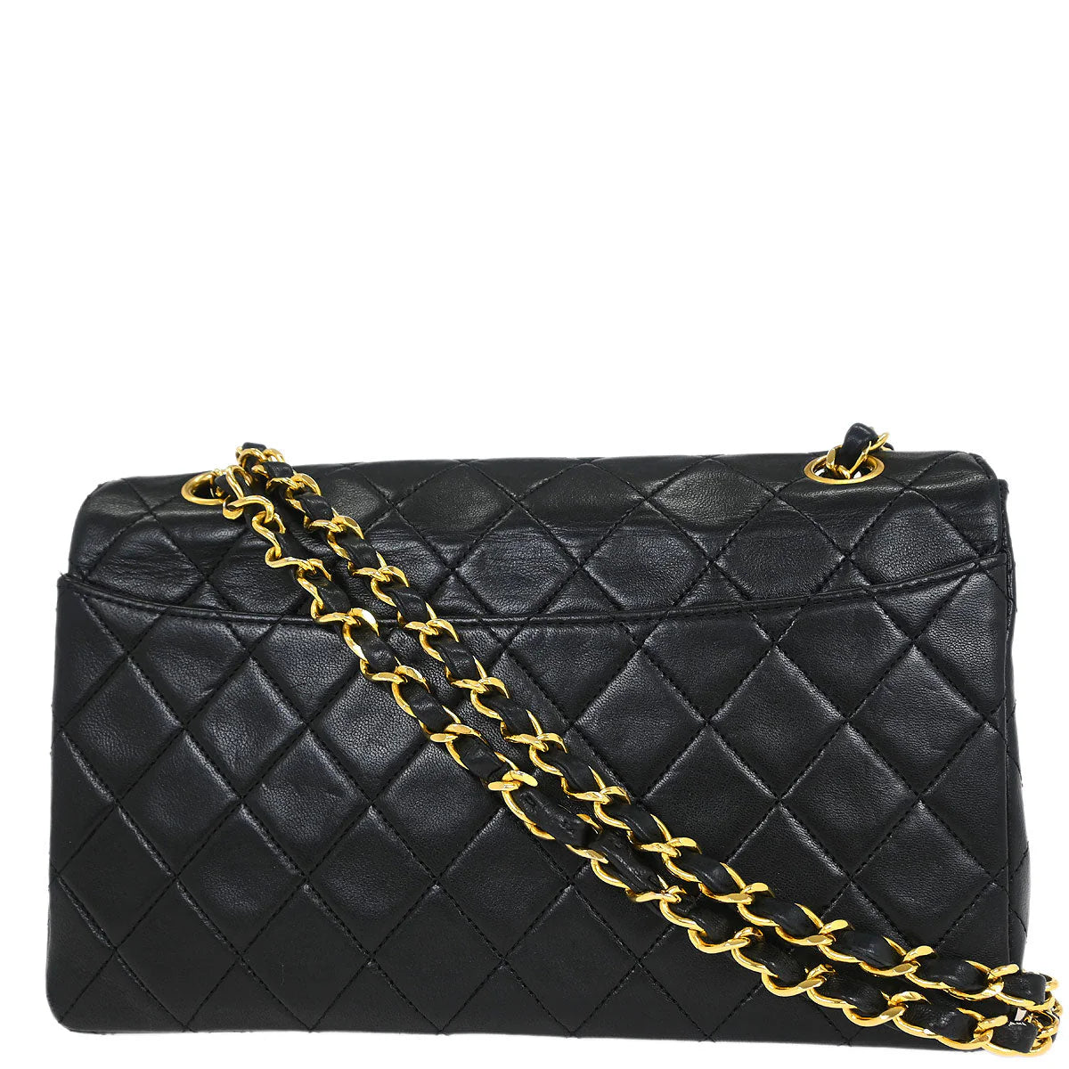 Chanel 1989-1991 Black Lambskin Shoulder Bag