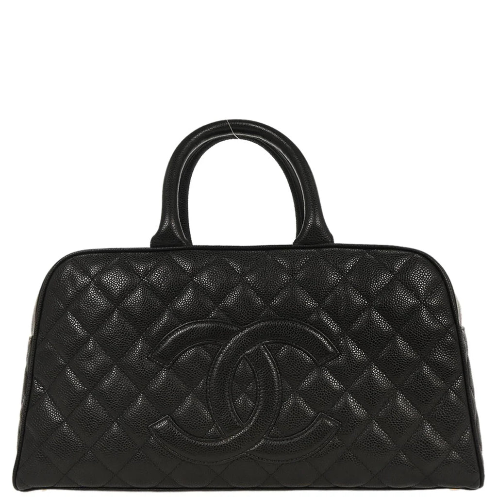 Chanel 2003-200 Black Caviar Bowling Bag