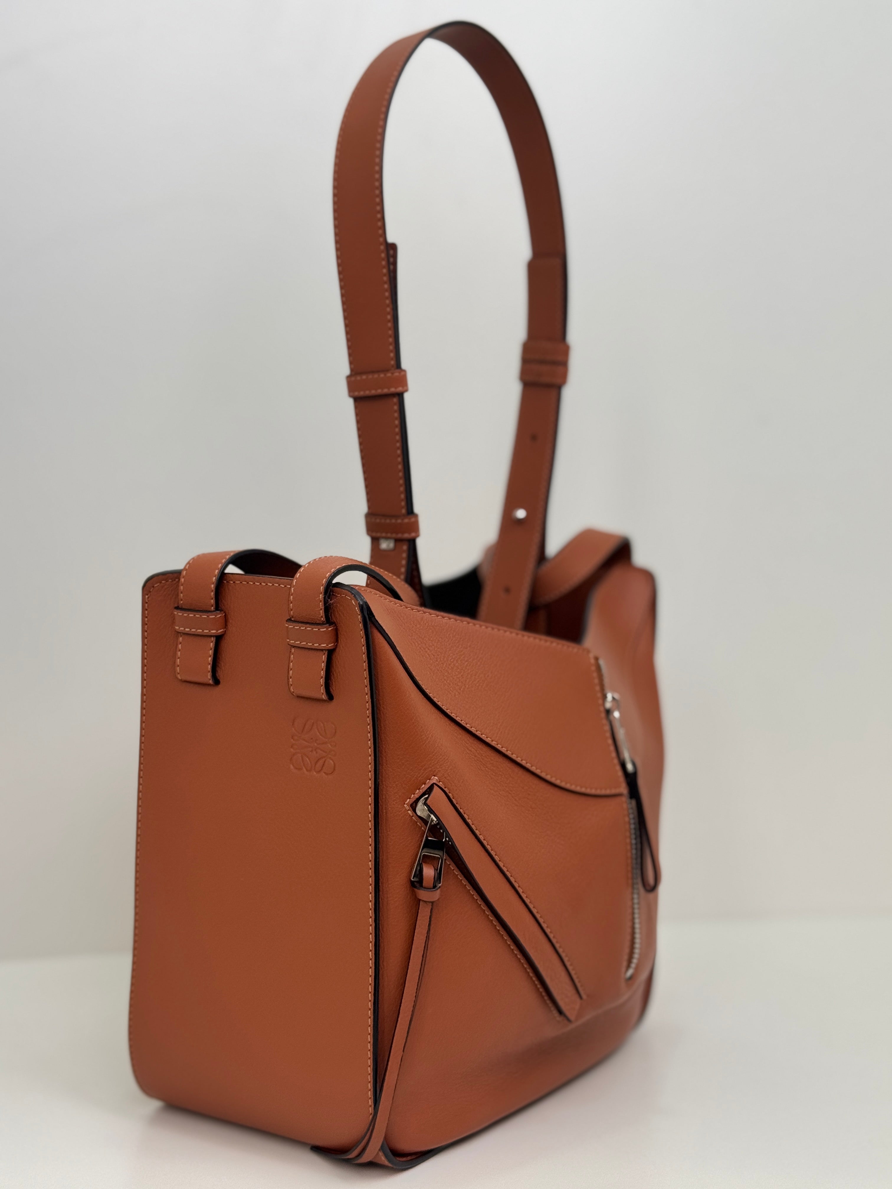 Loewe Hammock Bag Small in Tan Classic Calfskin