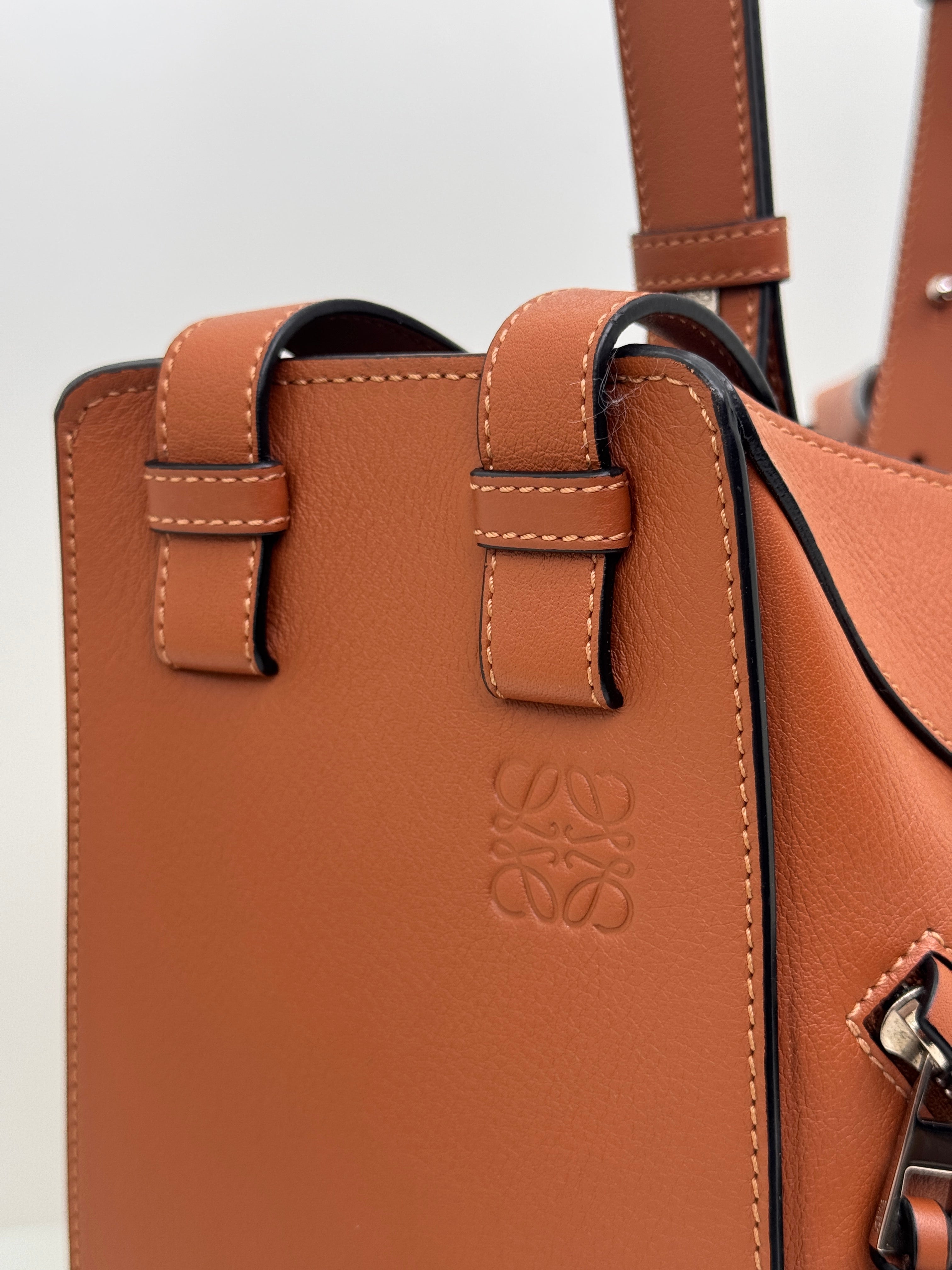 Loewe Hammock Bag Small in Tan Classic Calfskin