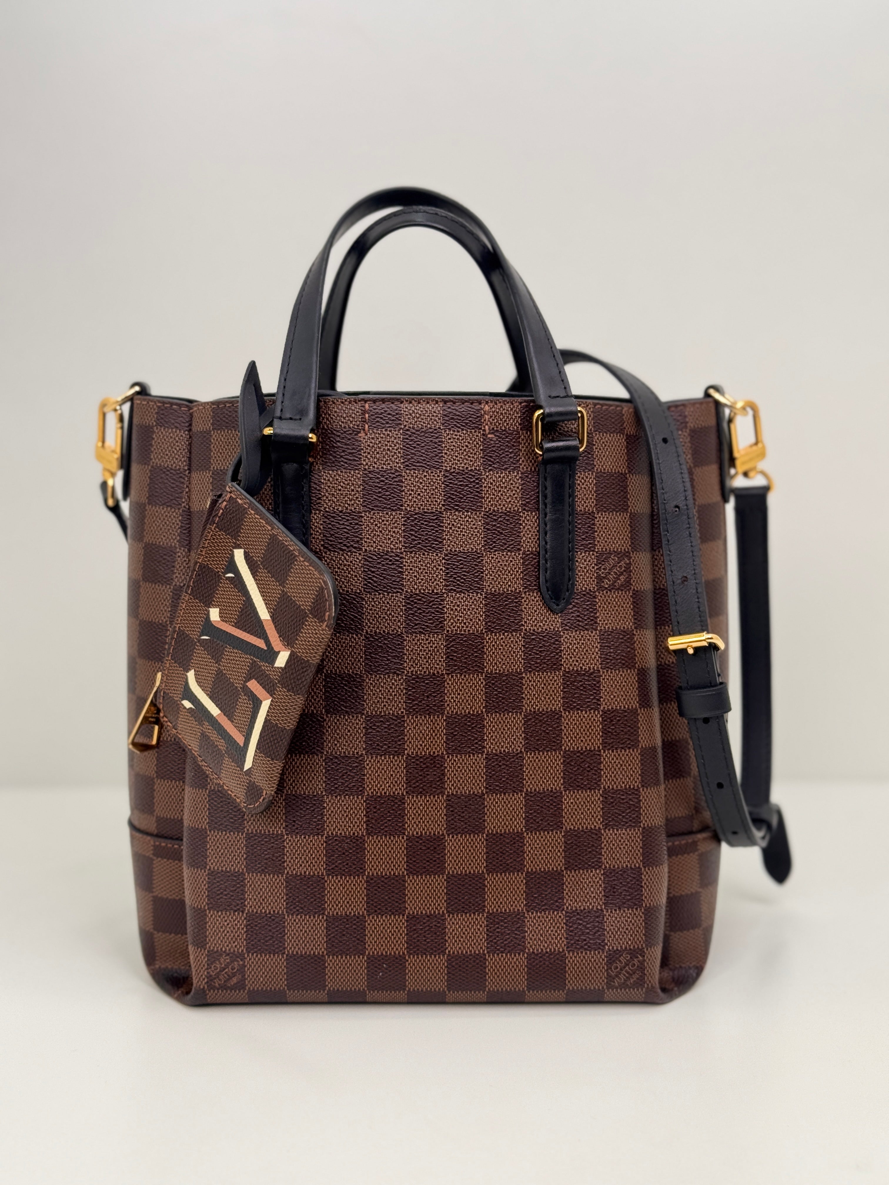 Louis Vuitton Pre-Owned 2021 Damier Ebene Belmont PM satchel